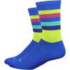 imageDEFEET  Aireator 6quot  Designs  Cycling Running Everyday SockMaverick Defeet BlueNeon Yellow