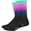 imageDEFEET  Aireator 6quot  Designs  Cycling Running Everyday SockOmbre BlackLight NavyNeon PinkCeleste