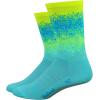 imageDEFEET  Aireator 6quot  Designs  Cycling Running Everyday SockOmbre NeptuneNeon GreenProcess BlueNeon Yellow