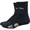 imageDeFeet  Woolie Boolie 4quot  DLogo  Quarter Sock  Cycling Running Everyday SockCharcoal