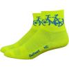 imageDeFeet  Aireator 3quot Patterned Cycling Socks  for Biking Running ampamp EverydayTownee Hivis YellowBlue