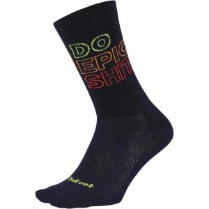 imageDEFEET  Aireator 6quot  Designs  Cycling Running Everyday SockBlackWhiteGraphite