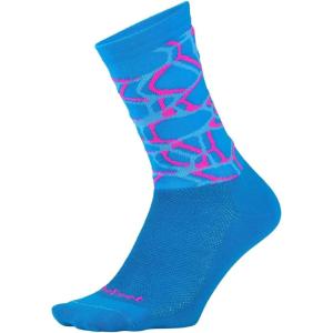 imageDEFEET  Aireator 6quot  Designs  Cycling Running Everyday SockCoastline Process Blue