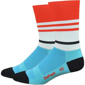 imageDEFEET  Aireator 6quot  Designs  Cycling Running Everyday SockLight BluePoinciana