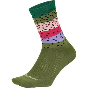 imageDEFEET  Aireator 6quot  Designs  Cycling Running Everyday SockRainbow Trout