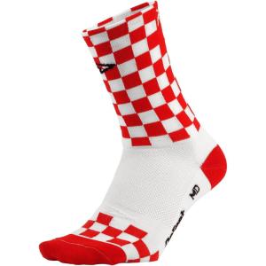 imageDEFEET  Aireator 6quot  Designs  Cycling Running Everyday SockRedWhite