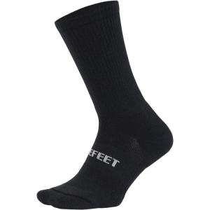 imageDEFEET  All Day 7quot Archband Sock  Fully Padded Foot Arch Support NoFeel Toe Seam Breathable MoistureWickingBlack WWhite