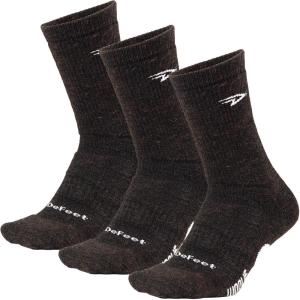 imageDEFEET  Woolie Boolie 6quot Cycling Socks  For Biking Running ampamp Everyday AdventuresChestnut Brown 3pack