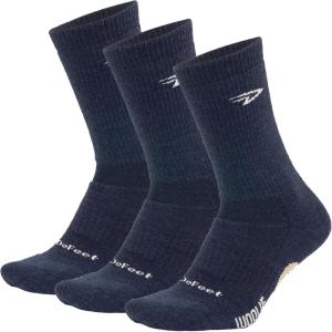imageDEFEET  Woolie Boolie 6quot Cycling Socks  For Biking Running ampamp Everyday AdventuresNavy Blue 3pack