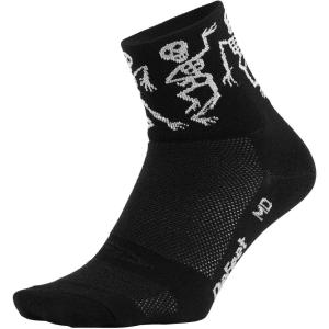 imageDeFeet  Aireator 3quot Patterned Cycling Socks  for Biking Running ampamp EverydayBlack