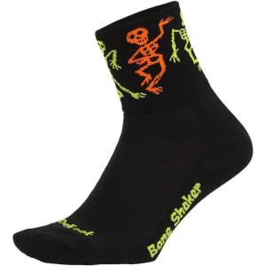imageDeFeet  Aireator 3quot Patterned Cycling Socks  for Biking Running ampamp EverydayBone Shaker