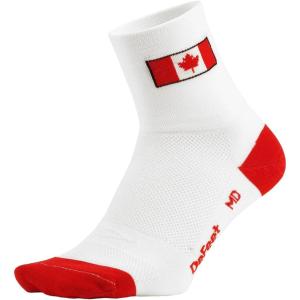 imageDeFeet  Aireator 3quot Patterned Cycling Socks  for Biking Running ampamp EverydayCanada Flag