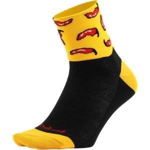 imageDeFeet  Aireator 3quot Patterned Cycling Socks  for Biking Running ampamp EverydayChili Pepper
