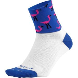 imageDeFeet  Aireator 3quot Patterned Cycling Socks  for Biking Running ampamp EverydayPink Flamingo