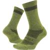imageDEFEET  Cush Wool 7quot  Crew Sock NoFeel Toe Seam Arch Compression Padded in Toe Forefoot and Hell Moisture WickingAvocado WOlive Drab Stripe