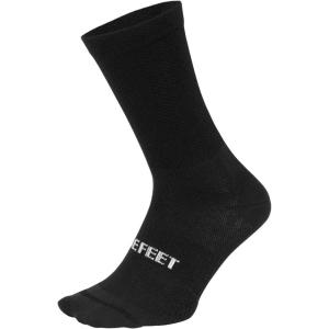 imageDEFEET  Cyclismo 6quot  Thinner LowBulk MetaPad Knit in Foot Pad Textured Weave Cuff NoFeel Toe Seam MoistureWickingBlack