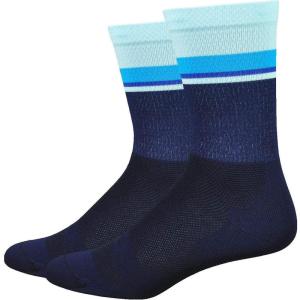 imageDEFEET LLITTNVB101 Levitator Lite 6quot Socks Small NavyLight Blue