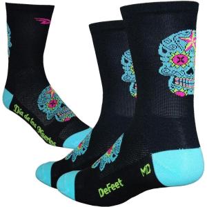 imageDeFeet  Aireator 5quot  DLogo  Cycling Running Everyday SocksSugar Skull Neptune