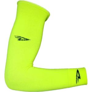 imageDeFeet  Armskin Arm Warmers  Easyon Easyoff Stretch Fit Cycling Running and Hiking Recommended Temperatures 35  55Neon