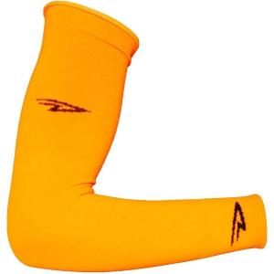 imageDeFeet  Armskin Arm Warmers  Easyon Easyoff Stretch Fit Cycling Running and Hiking Recommended Temperatures 35  55Neon Orange