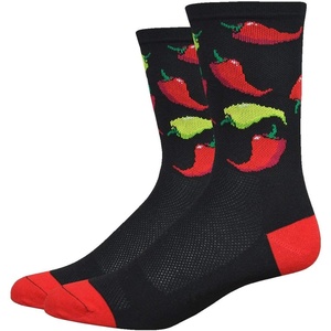 image:imageDEFEET  Aireator 6  Designs  Cycling Running Everyday SockScoville Black  Red